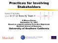 Practices for Involving Stakeholders PLEASE SIT IN PowerPoint PPT Presentation