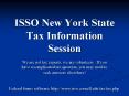 ISSO New York State Tax Information Session PowerPoint PPT Presentation