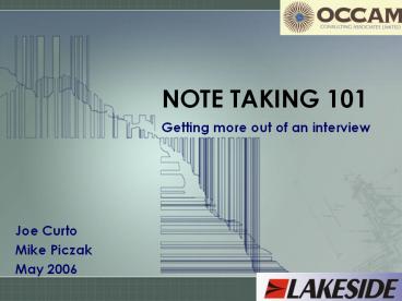 PPT – NOTE TAKING 101 PowerPoint presentation | free to view - id ...