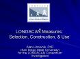 LONGSCAN Measures: Selection, Construction, & Use PowerPoint PPT Presentation