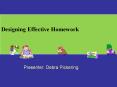 Designing Effective Homework PowerPoint PPT Presentation