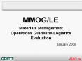 Materials Management Operations Guideline/Logistics Evaluation PowerPoint PPT Presentation