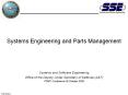 Systems Engineering and Parts Management PowerPoint PPT Presentation