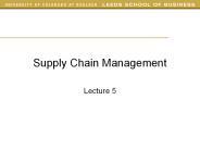 Supply Chain Management