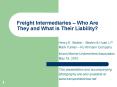 Freight Intermediaries  PowerPoint PPT Presentation