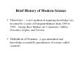 Brief History of Modern Science PowerPoint PPT Presentation
