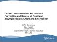 PIDAC – Best Practices for Infection Prevention and Control of Resistant Staphylococcus aureus and Enterococci PowerPoint PPT Presentation