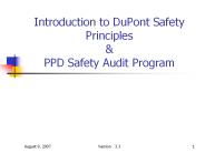 Introduction to DuPont Safety Principles