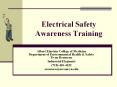 Electrical Safety Awareness Training PowerPoint PPT Presentation