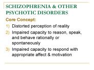 SCHIZOPHRENIA