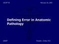 Defining Error in Anatomic Pathology PowerPoint PPT Presentation