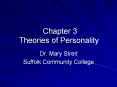 Chapter 3  Theories of Personality PowerPoint PPT Presentation