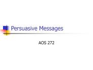 Persuasive Messages
