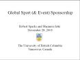Global Sport (& Event) Sponsorship PowerPoint PPT Presentation