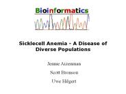 Sicklecell Anemia - A Disease of Diverse Populations