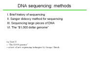 DNA sequencing: methods