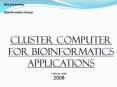 Nile University, Bioinformatics Group. Cluster Computer For PowerPoint PPT Presentation