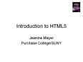 Introduction to HTML5 PowerPoint PPT Presentation