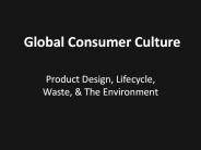 Product Design, Lifecycle, Waste, & The Environment