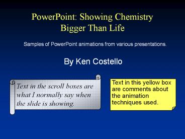 PowerPoint: Showing Chemistry Bigger Than Life