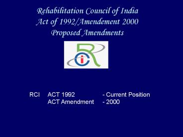 Rehabilitation Council of India Act of 1992/Amendement 200