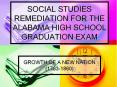 SOCIAL STUDIES REMEDIATION FOR THE ALABAMA HIGH SCHOOL GRADUATION EXAM PowerPoint PPT Presentation