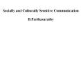 Socially and Culturally Sensitive Communication PowerPoint PPT Presentation