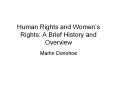 Human Rights and Women PowerPoint PPT Presentation