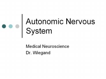 Autonomic Nervous System