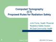 Computed Tomography (CT) Proposed Rules for Radiation Safety PowerPoint PPT Presentation