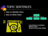 TOPIC SENTENCES