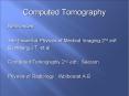 Computed Tomography PowerPoint PPT Presentation