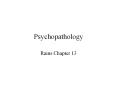 Psychopathology PowerPoint PPT Presentation