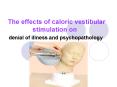 The effects of caloric vestibular stimulation on  denial of illness and psychopathology PowerPoint PPT Presentation