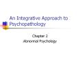 An Integrative Approach to Psychopathology PowerPoint PPT Presentation