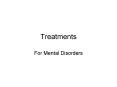 Treatments PowerPoint PPT Presentation