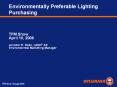 Environmentally Preferable Lighting Purchasing PowerPoint PPT Presentation