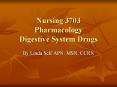 Nursing 3703 Pharmacology Digestive System Drugs PowerPoint PPT Presentation