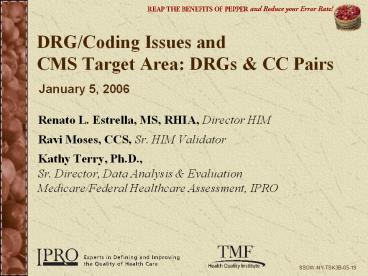 Renato L. Estrella, MS, RHIA, Director HIM