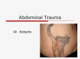 Abdominal Trauma PowerPoint PPT Presentation