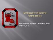 Emergency Medicine Orthopedics