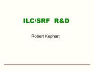 ILC/SRF R&D