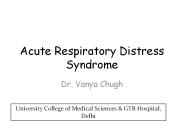 Acute Respiratory Distress Syndrome