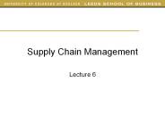 Supply Chain Management
