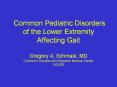 Common Pediatric Disorders of the Lower Extremity Affecting Gait Gregory A. Schmale, MD Children PowerPoint PPT Presentation