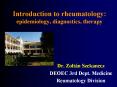 Introduction to rheumatology: epidemiology, diagnostics PowerPoint PPT Presentation
