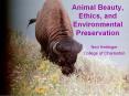 Animal Beauty, Ethics, and Environmental Preservation PowerPoint PPT Presentation