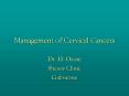 Management of Cervical Cancers PowerPoint PPT Presentation