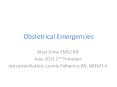 Obstetrical Emergencies PowerPoint PPT Presentation