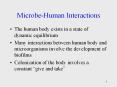 Microbe-Human Interactions PowerPoint PPT Presentation